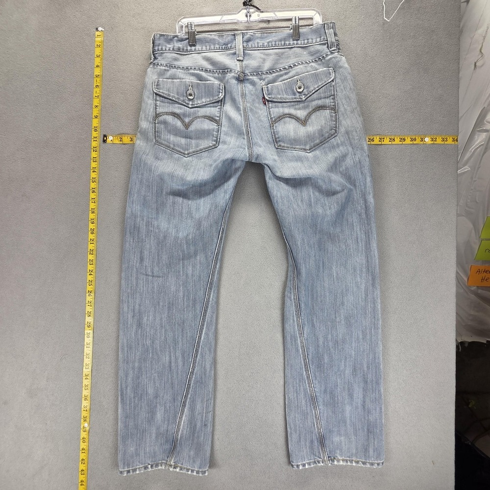 Vintage Levis Engineered Jeans Mens 36x32 Blue 514 Twisted Flap Pocket Zip Fly